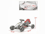 Red Kids Pedal Go Kart Swing Axle & Shock-Absorbing Wheels, Promote Kids Physical Exercise While 44398318