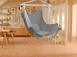 Pillow Tassel Hanging Chair Light Gray 86995198