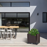 Raised Garden Bed Planter for Outdoor Plants Plastic Planters Box Elevated Garden Boxes Plant Pots 12856471