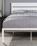 Contemporary Queen Bed 1pc Casual Style White Metal Bed Bedroom Furniture B01167361