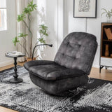 Black recliner, reclining lazy chair, mobile phone holder, large and comfortable reading chair, W1170P183227
