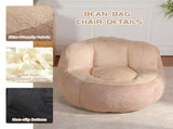 Oversized Bean Bag Chairs,Multicolor Faux Fur Couch Filled with Shredded Sponge,Large Lounger Sofa 03068606