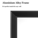 48"x32" Oversized Modern Rectangle Bathroom Mirror with Balck Frame Decorative Large Wall Mirrors W708P146108
