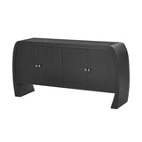 U-Style Four-Door Ash Veneer Storage Cabinet with Curved Legs, Perfectly Suited for Hallways, N711P241277B