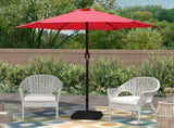 7.5ft Patio Umbrella with Crank Handle, Outdoor Market Umbrella with 6 Sturdy Umbrella Ribs 95542107