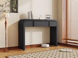 TREXM Modern Console Table with 2 Storage Drawers, Fluted Entryway Table with Rounded Silhouette for N715P196580B