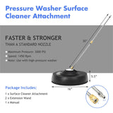 16'' Pressure Washer Surface Cleaner Attachment W/ 2 Extension Wand 35461109