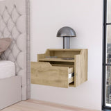 ZUN Nolan Macadamia Dual-Shelf Display Nightstand B062P175141