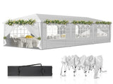 10x30ft Outdoor Pop Up Canopy, Portable Instant Canopy Tent with 8 Sidewalls for Outdoor Events 47765489