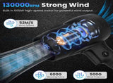 130000RPM Cordless Mini Blower, 1000W Powerful Motor with Turbo Tech 93984678