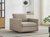 30.7"W Square Upholstered Swivel Accent Chair and Comfy Accent Single Sofa 360 Degree Club W3188P280021