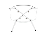 dining chair,set of 4,metal leg,PET plastic seat W234P417568
