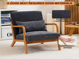 Mid-Century Modern Accent Chair, Arm Chair Living Room Chairs Pillow Upholstered Reading Chair 99082849
