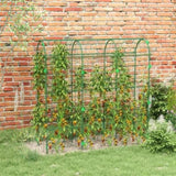 17" x 72" x 72" Outdoor Metal Garden Trellis with Climbing Net 32453469