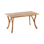 ZUN Outdoor 59 Inch Rectangular Solid Wood Table Dining Table,Teak Finish 57488.00