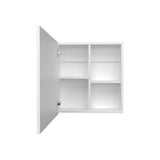 ZUN Medicine Cabinet 21.1" H, 1 Door, 4 Shelves, 1 Mirror, White B097P250884