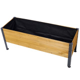 Wood Rectangular Garden Planter Box Raised Bed Outdoor,Planters for Outdoor Plants ,Elevated Herbs W465P182251