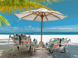 63*65*82cm Short Oxford Cloth Silver White Aluminum Tube Bearing 100kg Beach Chair Flamingo 74554603