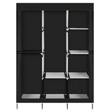 ZUN 71" Portable Closet Wardrobe Clothes Rack Storage Organizer with Shelf Black 43726129