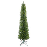 6FT Green Pencil Christmas Tree Slim PVC Tree with 358 Tips, Space-Saving Design, Stable Metal 82905888