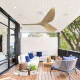 52 Inch Indoor Ceiling Fan No Light With 6 Speed Remote Control 3 ABS Blade Reversible DC Motor For W934P200069