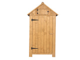Fir wood Arrow Shed with Single Door Wooden Garden Shed Wooden Lockers Wood Color 04590997