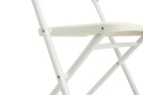 4-Pack White Stainless Steel Folding Chairs - Heavy-Duty 800lb Capacity, Stackable & Waterproof W2071P368564