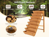 8-Tier Vertical Raised Garden Bed, 40" x 24" x 59" Fir Wood Ladder Planter Stand for Vegetables 59808583