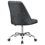 Grey and Chrome Adjustable Desk Chair B062P153789