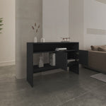 ZUN Console Table 31.8" H with 2 Doors and 3 Shelves, Black B097P250862