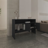 ZUN Console Table 31.8" H with 2 Doors and 3 Shelves, Black B097P250862