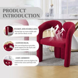 COOLMORE Contemporary Designed Velvet Fabric Upholstered Accent/Dining Chair /Barrel Side Chairs W395P224755