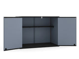 23.5 Cu.ft Outdoor Storage Shed with Lockable Door, PP HDPE Horizontal Garden Tool Cabinet - Gray 97596536