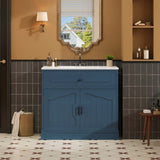 36" Luxurious Bathroom Vanity with Ceramic Sink, Bathroom Vanities Cabinet with 2 large Soft Closing N710P288944C