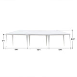 3*9m Non-Cloth PE Cloth Plastic Sprayed Iron Pipe Outdoor Party Tent White 15998186