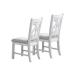 ZUN Set of 2 Upholstered Dining Chairs in White Finish B016P222656