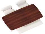 1 Table 2 Chairs 1 Bench Dining Set, Rubber Wood Frame with Beige Upholstered Seats, Deep Walnut 24362800