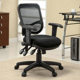 Black Swivel Office Chair with Armrest B062P153787