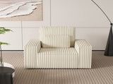 Corduroy Upholstered Armchair with Throw Pillow Soft Single-Seat Lounge Chair for Cozy Corners, 30946121