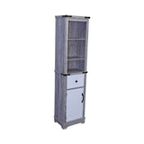 Narrow cabinet,Bathroom Storage Cabinet, Farmhouse Storage Cabinet with Adjustable Shelves & Storage W1412P271797