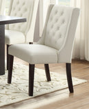 ZUN Modern Faux Leather White Tufted Set of 2 Chairs Dining Seat Chair HSESF00F1503