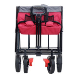 150L Collapsible Wagon Cart Foldable, Utility Garden Wagon with 360lbs Weight Capacity, Heavy Duty W321P269220
