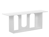 Modern and Curved Design Ash Veneer Console Table with Shelf,Suitable for Entryway,Hallway N711P241287K