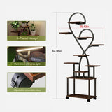 (Heart Shape) Plant Stand Indoor with Grow Lights, Tiered Indoor Plant Shelf, Metal Plant Flower W2641P323276