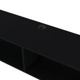Central Floating media rack in melamine with two shelves,black B128P227637