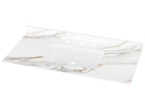 43 Inch Marble Vanity Top, Bathroom Vanity Top with Undermount Rectangular Middle Sink and 4" Height 18207057