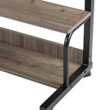 Grey Oak P2 15MM Particle Board with Melamine Coating Adjustable Computer Desk with 3 USB 2 AC 02657888