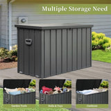 ZUN 200 Gallon Outdoor Storage Deck Box Waterproof, Large Patio Storage Bin for Outside Cushions, Throw W1859P145360