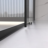 56-60" W x 74" H Semi-Frameless Sliding Shower Door, 1/4" Clear SGCC Tempered Glass, Matte W2011P272616