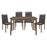 Walnut Brown Finish Rectangular Dining Table 1pc Wooden Furniture Kitchen Dining B011P175376